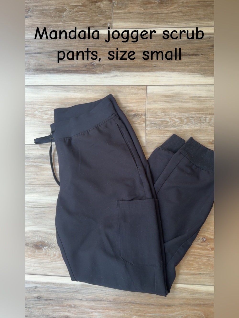Mandala Women’s Black Jogger Scrub Pants